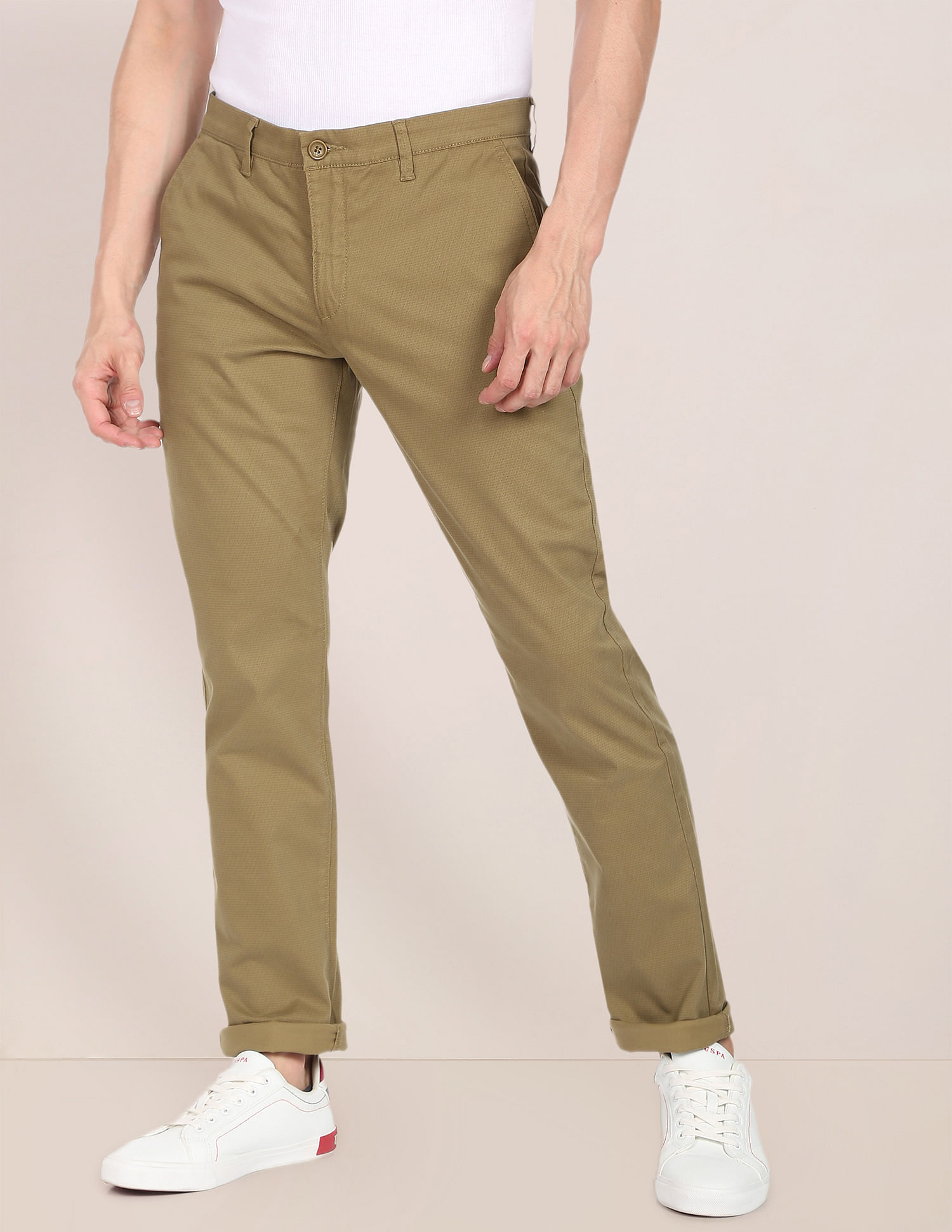 Buy US Polo Assn Solid Denver Slim Fit Casual Trousers  NNNOWcom