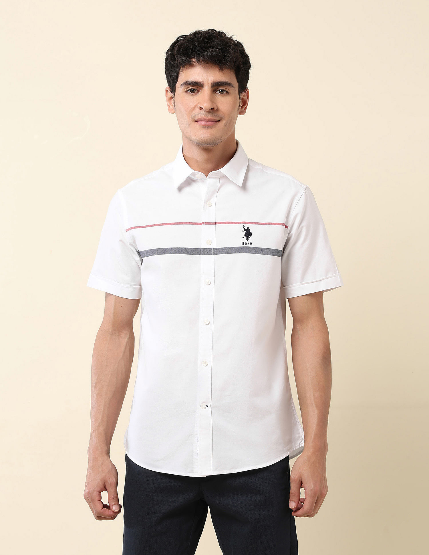U.S. Polo Assn. Horizontal Striped Pure Cotton Shirt