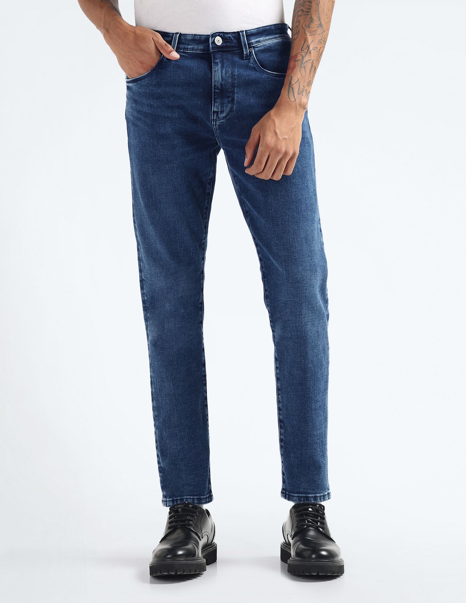 Flying Machine Slim Tapered Stone Wash Jeans