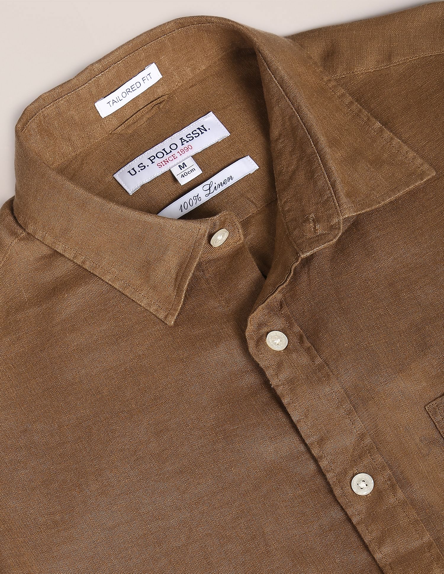 U.S. Polo Assn. Pure Linen Solid Shirt