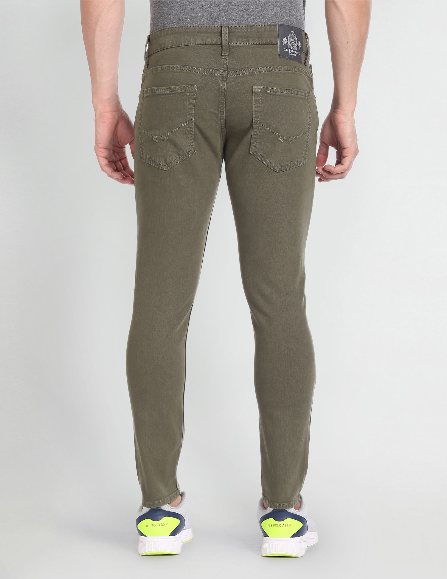 U.S. Polo Assn. Denim Co. Henry Cropped Tapered Fit Olive Jeans