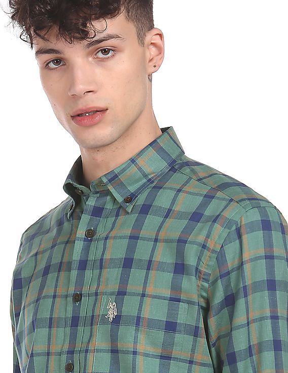 U.S. Polo Assn. Button Down Collar Check Casual Shirt