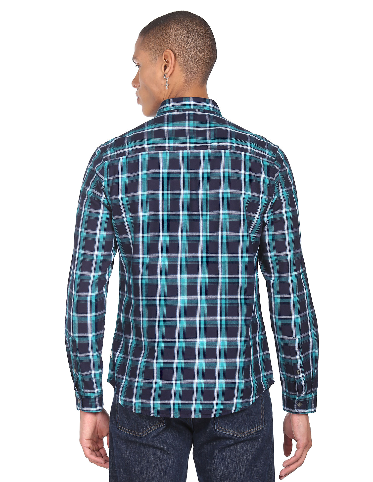 Flying Machine Plaid Check Cotton Shirt