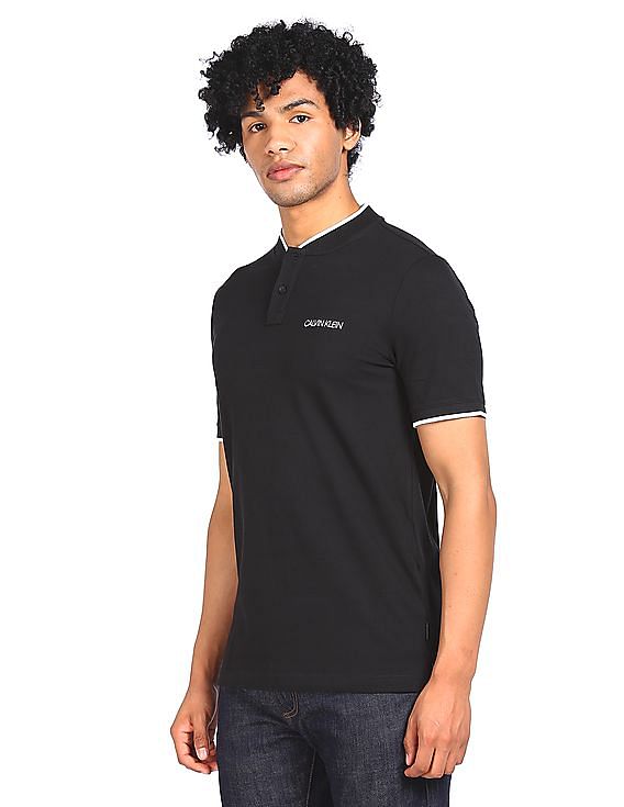 Calvin klein henley top t shirt