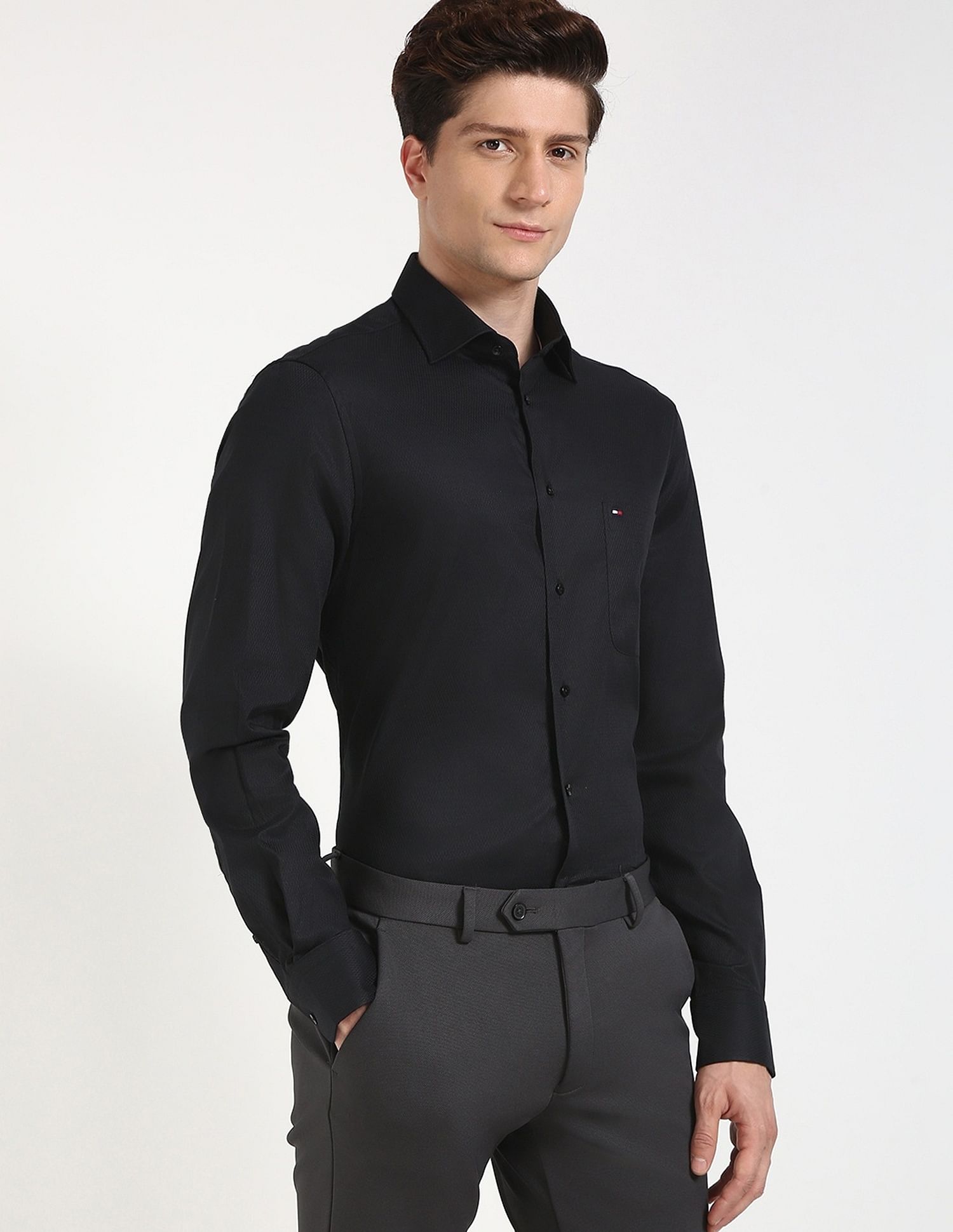 Tommy Hilfiger Texture Regular-Fit Cotton Shirt