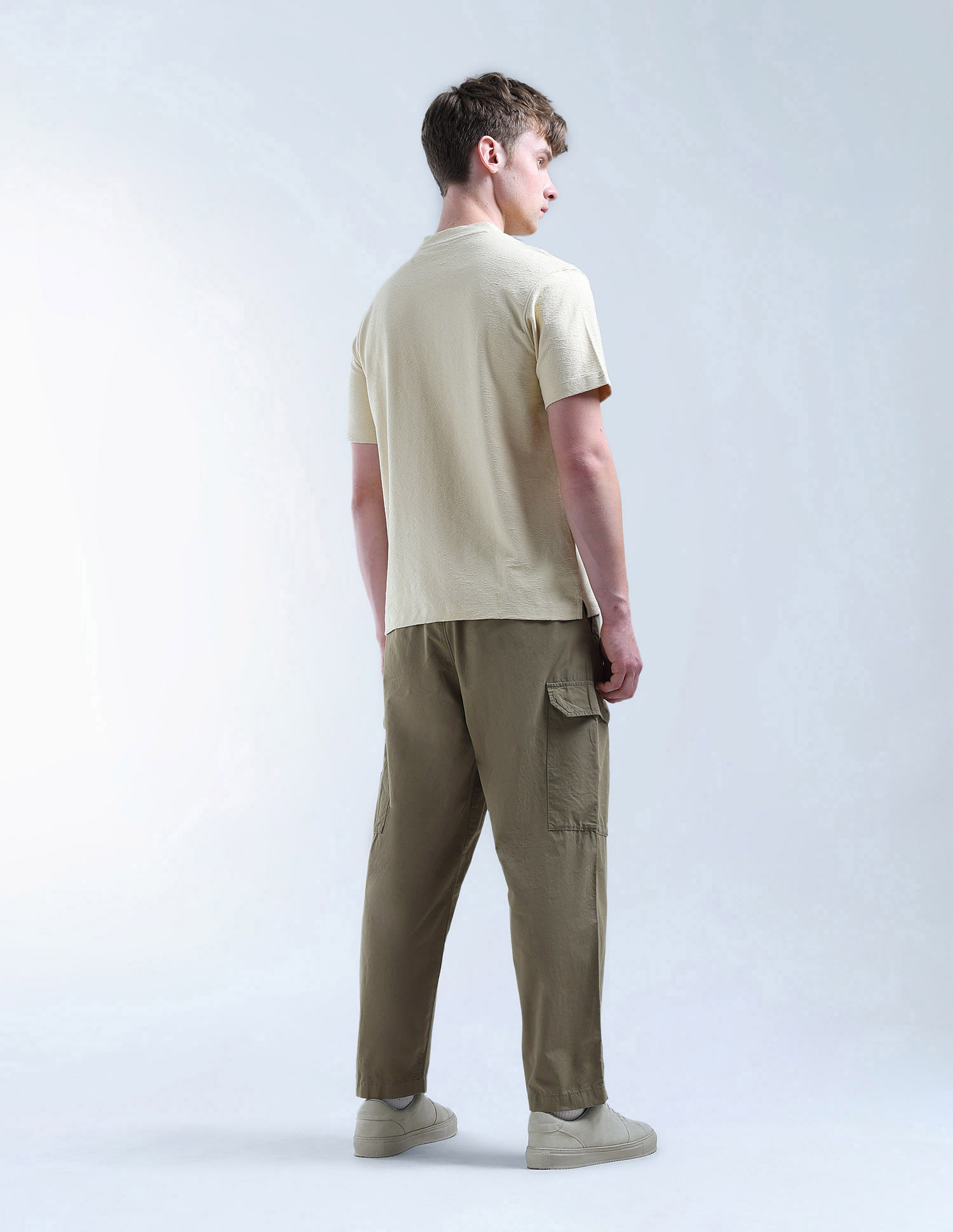 Flying Machine Loose Fit Solid Twill Cargo