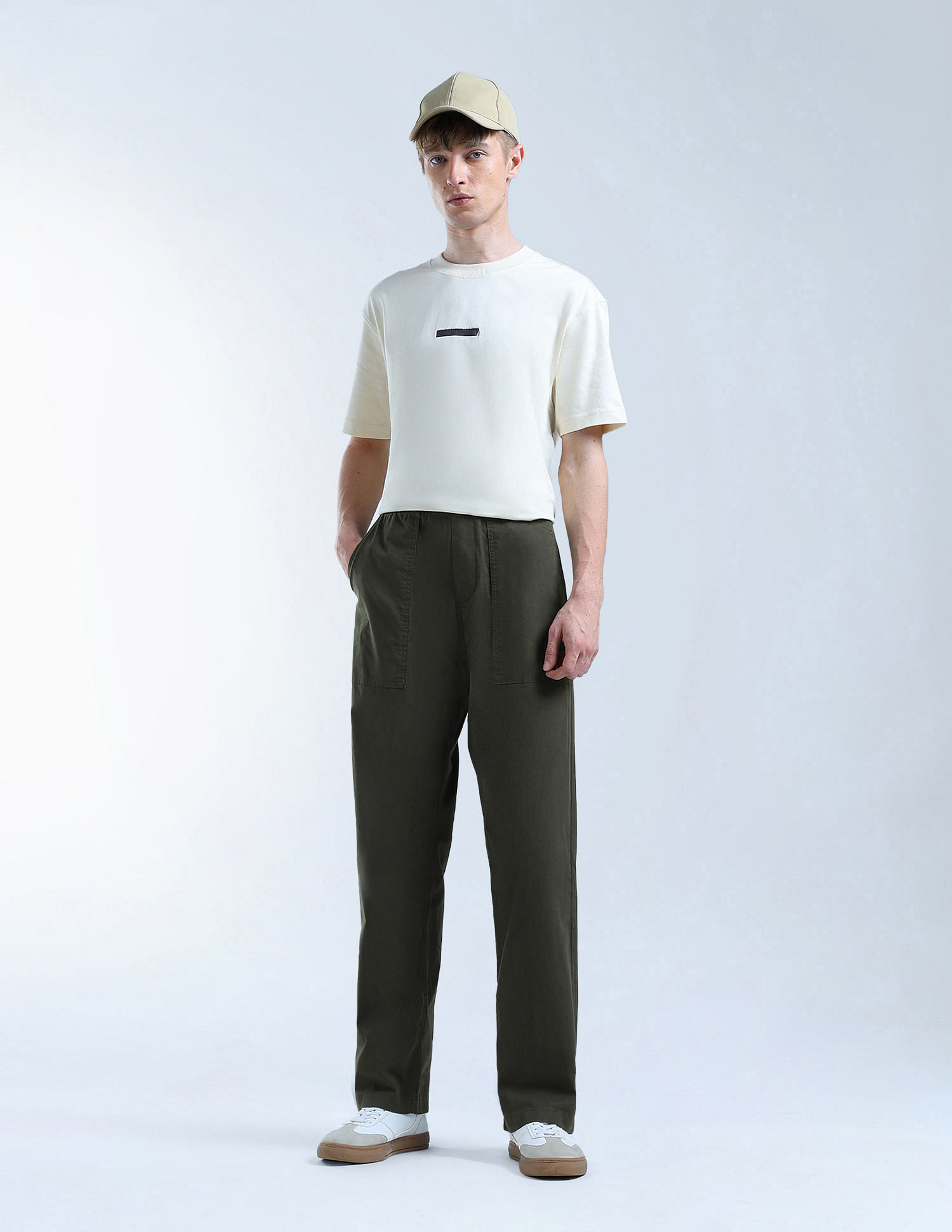 Flying Machine Cobain Loose Fit Mid Rise Chinos