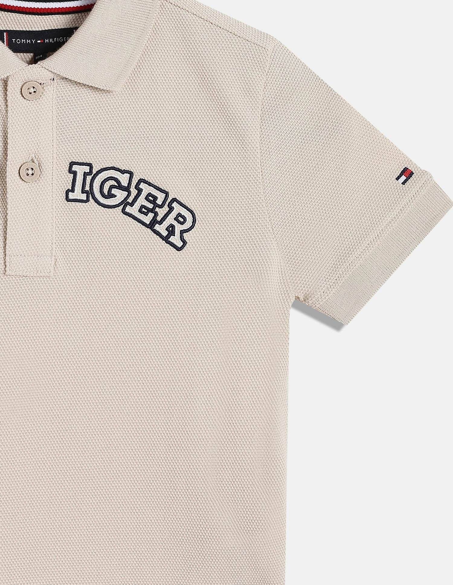 Tommy Hilfiger Kids Boys Logo Regular-Fit Cotton Polo T-Shirt