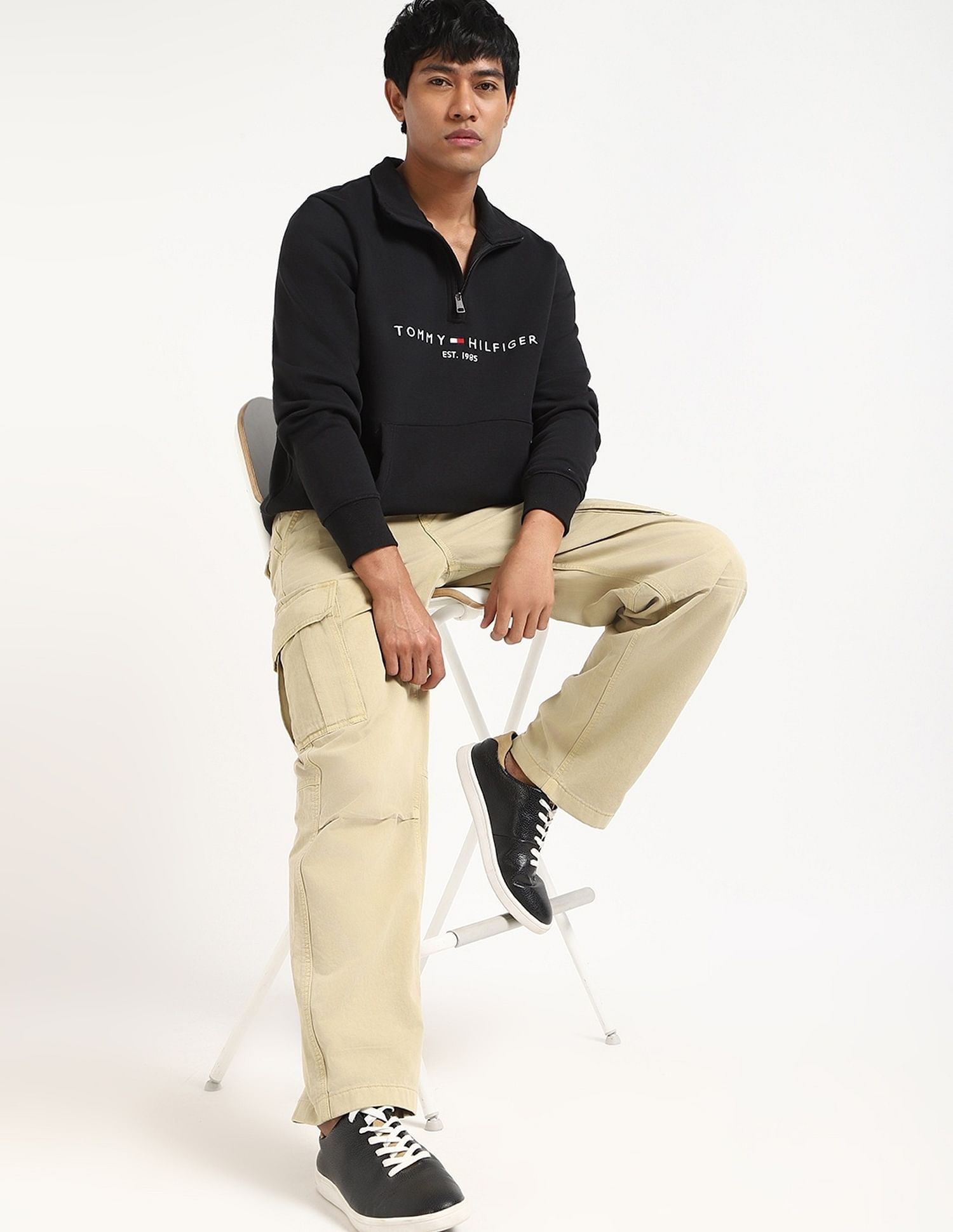 Tommy Hilfiger Embroidered Logo Regular-Fit Cotton Sweatshirt