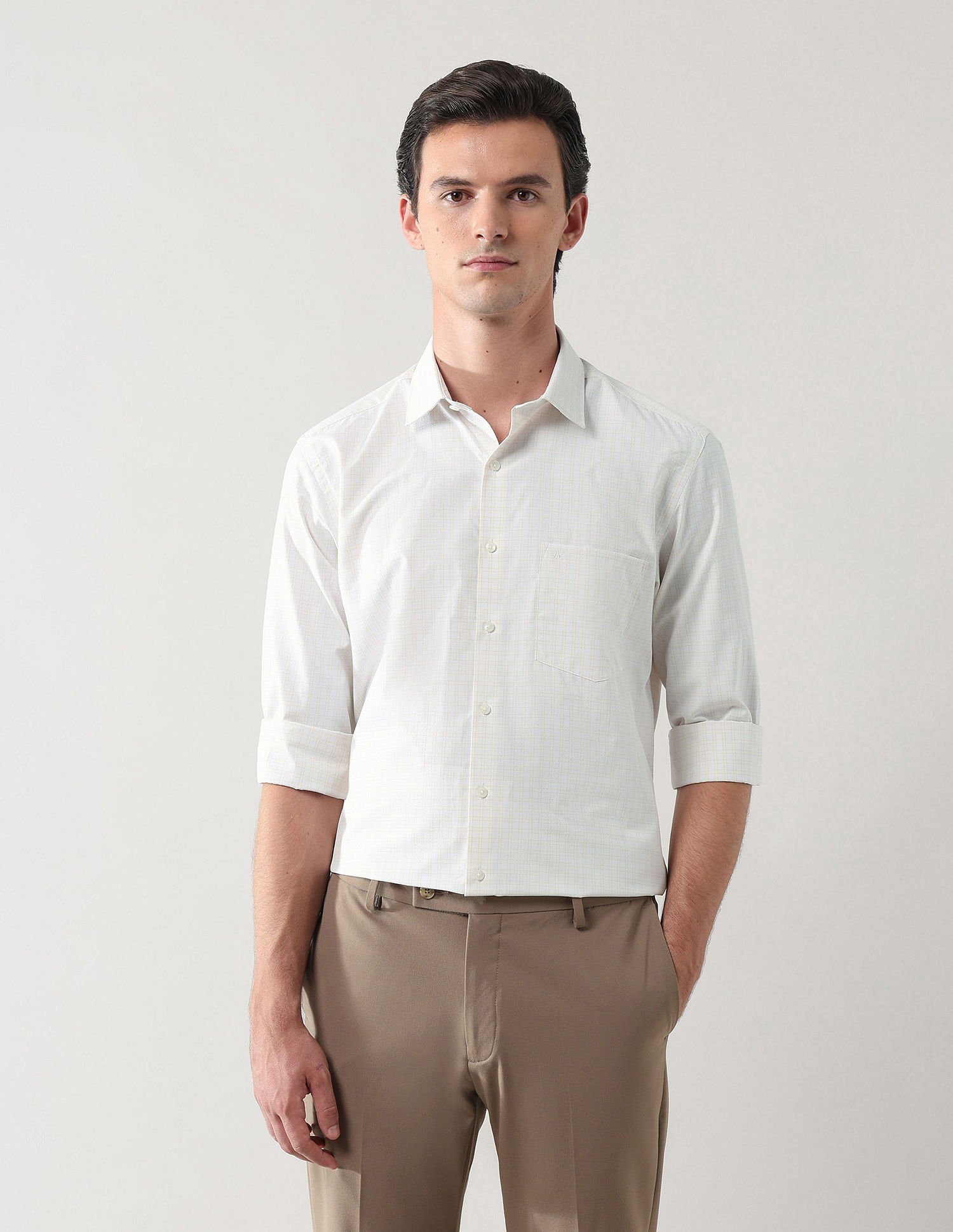 Arrow Grid Tattersall Checked Regular Fit Shirt
