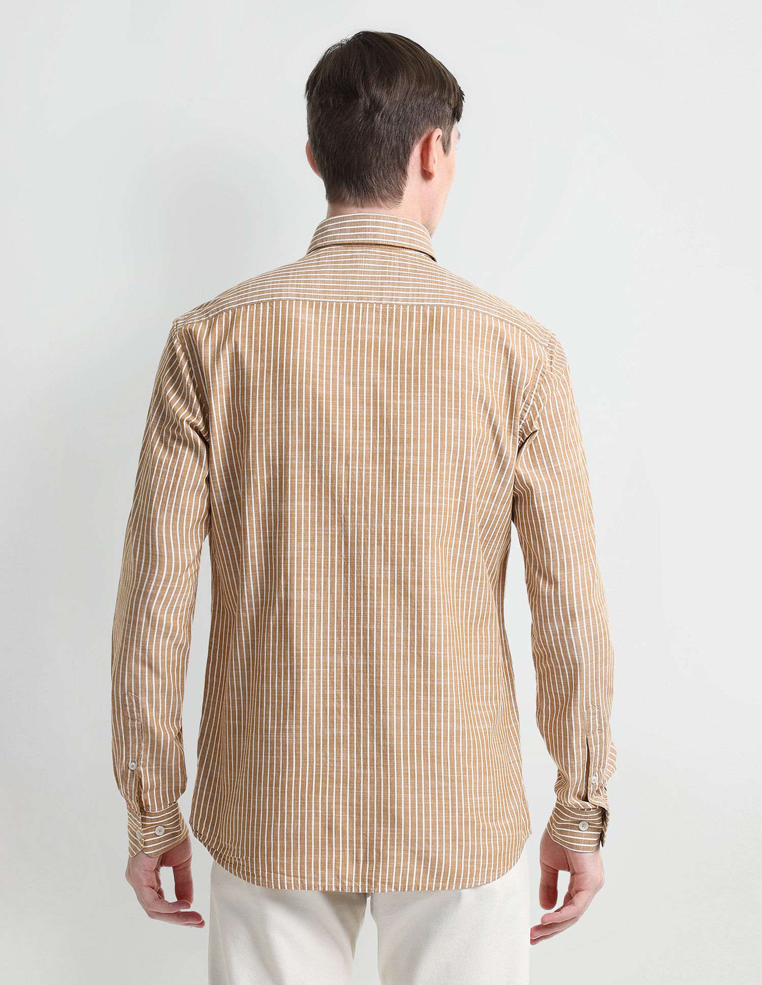 Arrow Sport Vertical Stripe Cotton Shirt