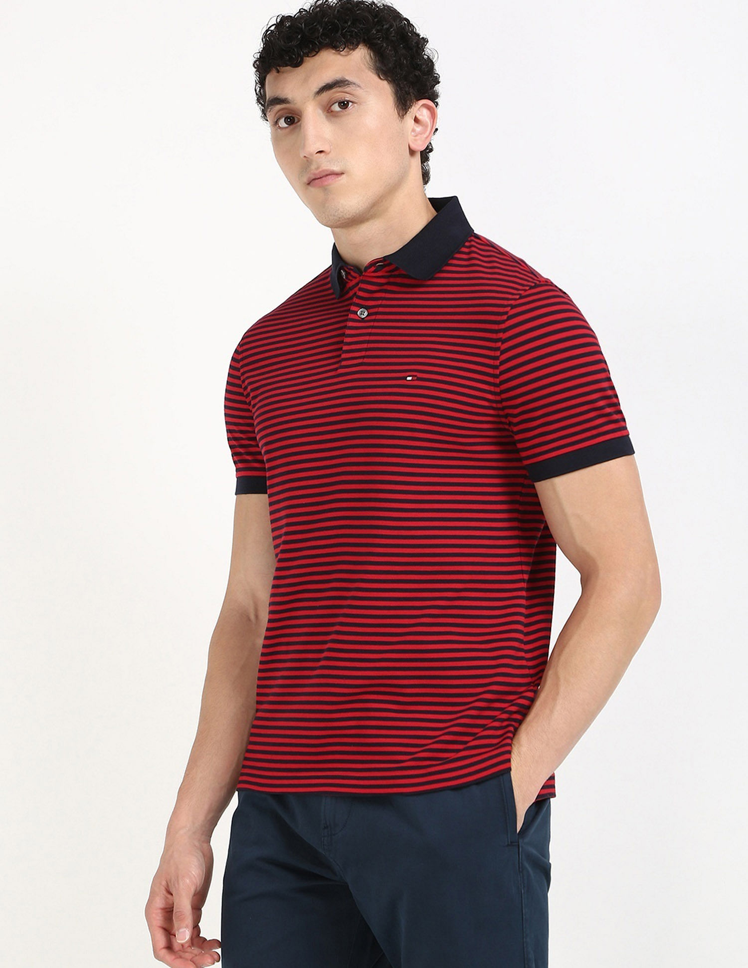 Tommy Hilfiger Striped Regular-Fit Cotton T-Shirt