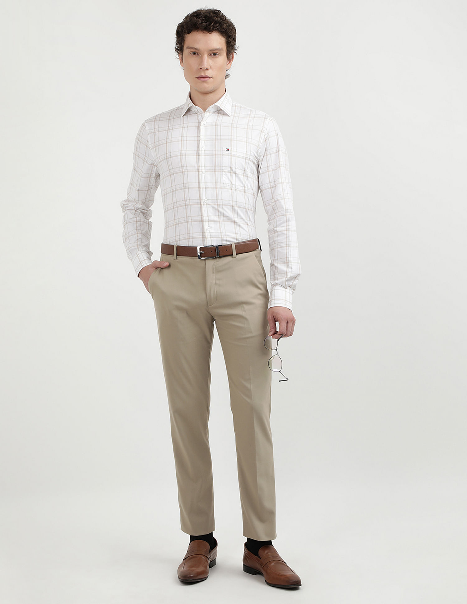 Tommy Hilfiger Herringbone Checked Regular Fit Shirt