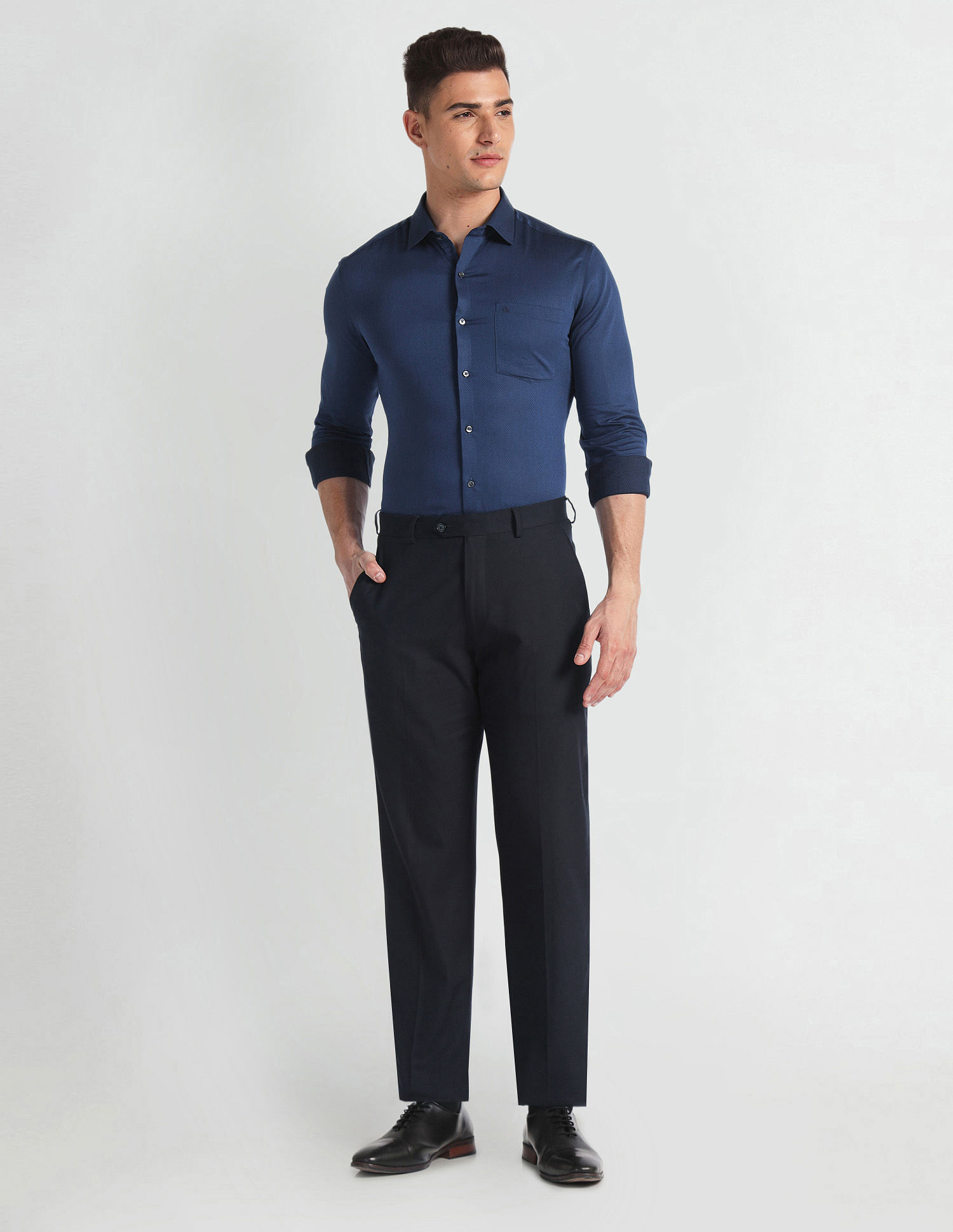 Arrow Slim Fit Festive Dobby Shirt