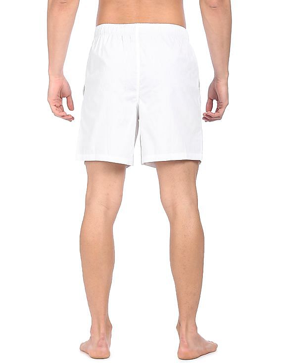 Calvin Klein Underwear Men White Mid Rise Solid Cotton Boxers