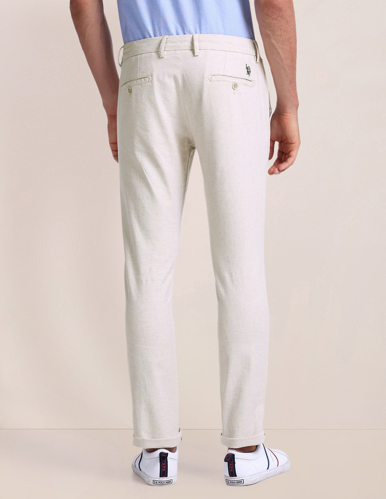U.S. Polo Assn. Cotton Linen Heathered Trousers