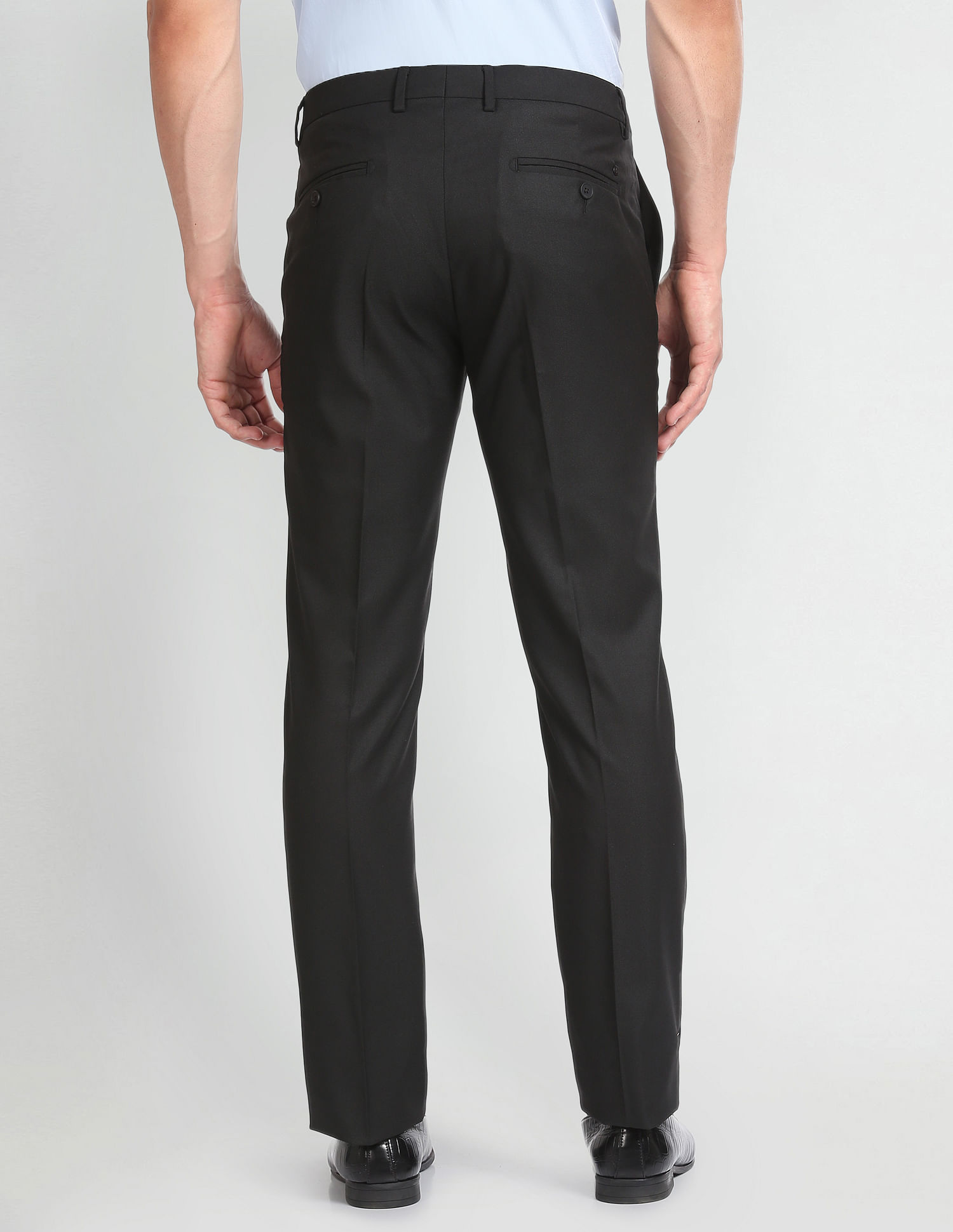 Arrow Tailored Regular Fit Twill Formal Trousers