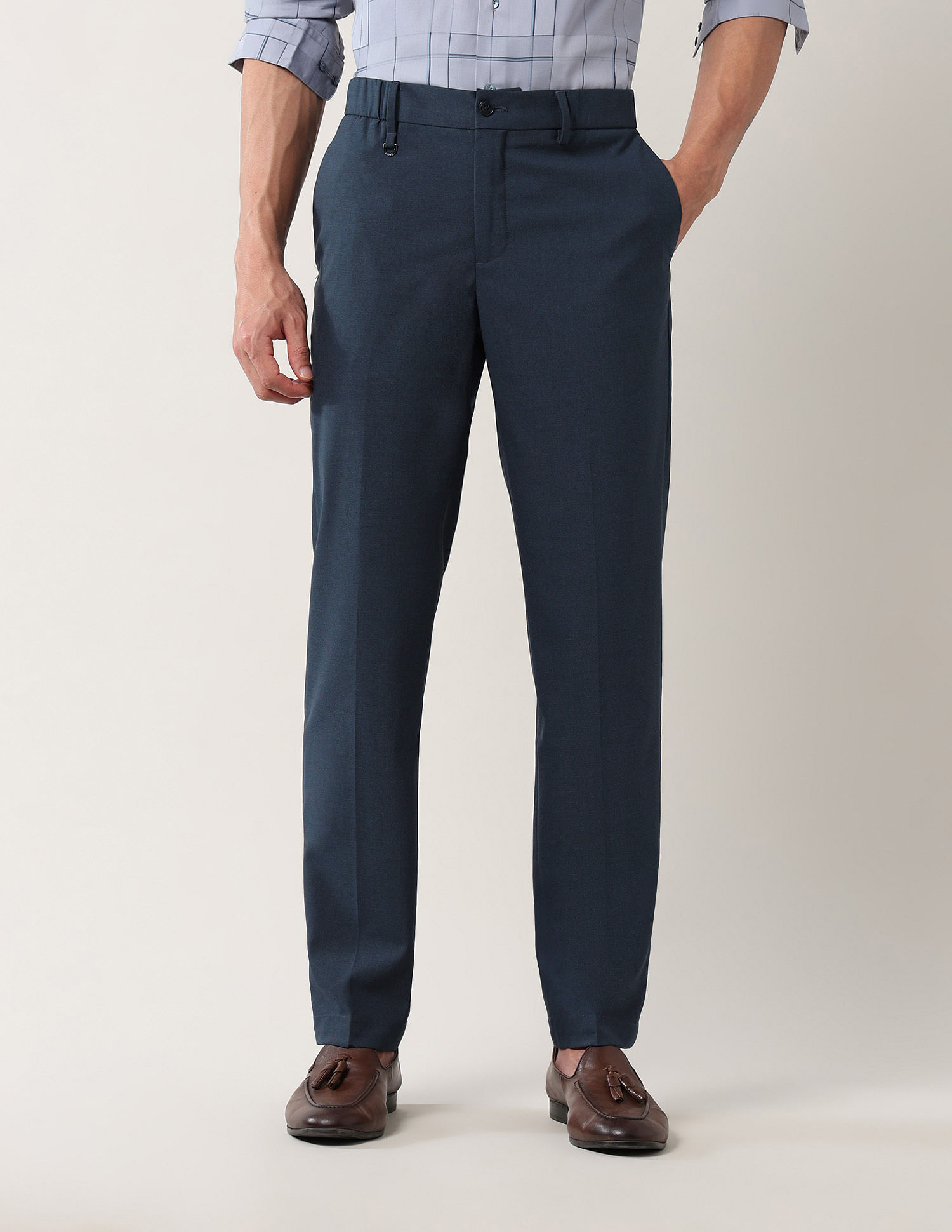 Arrow Newyork Dobby Mid Rise Trousers