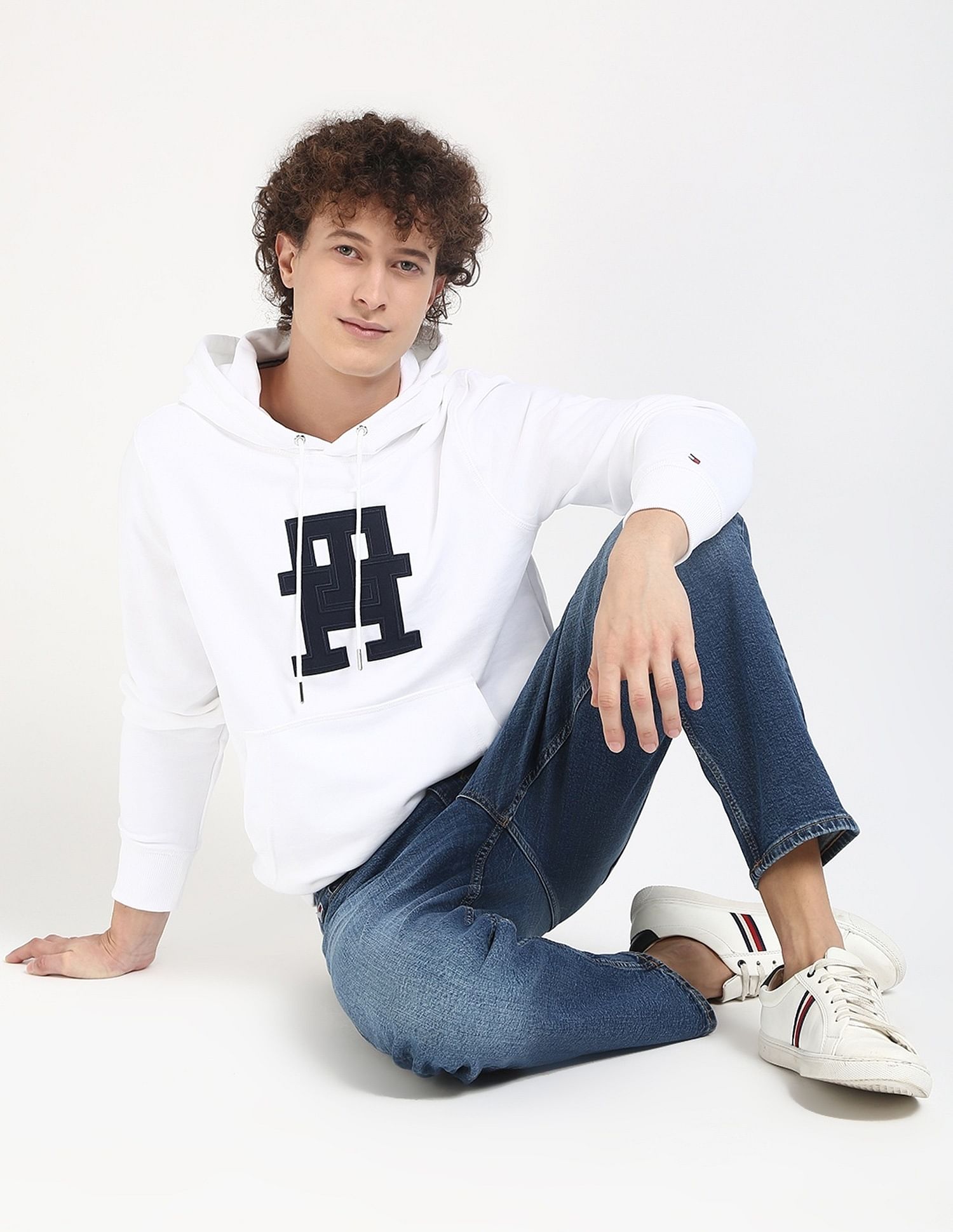 Tommy Hilfiger Embroidered Logo Regular-Fit Cotton Hooded Sweatshirt