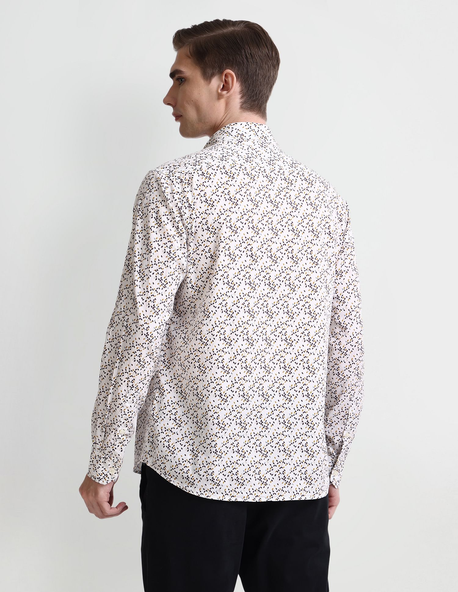 Arrow Sport Slim Fit Geometric Print Shirt