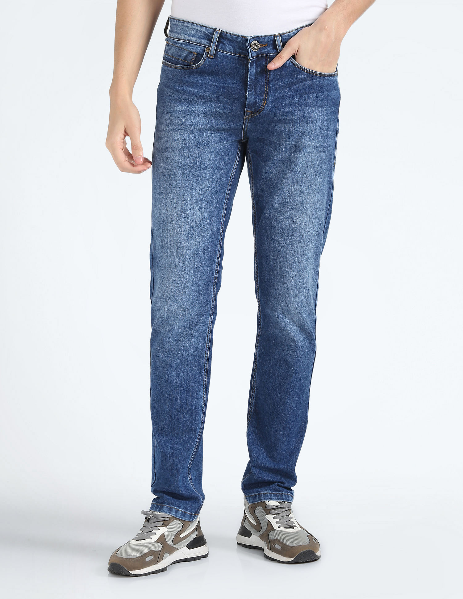 Flying Machine Stone Wash Jackson Skinny Fit Jeans