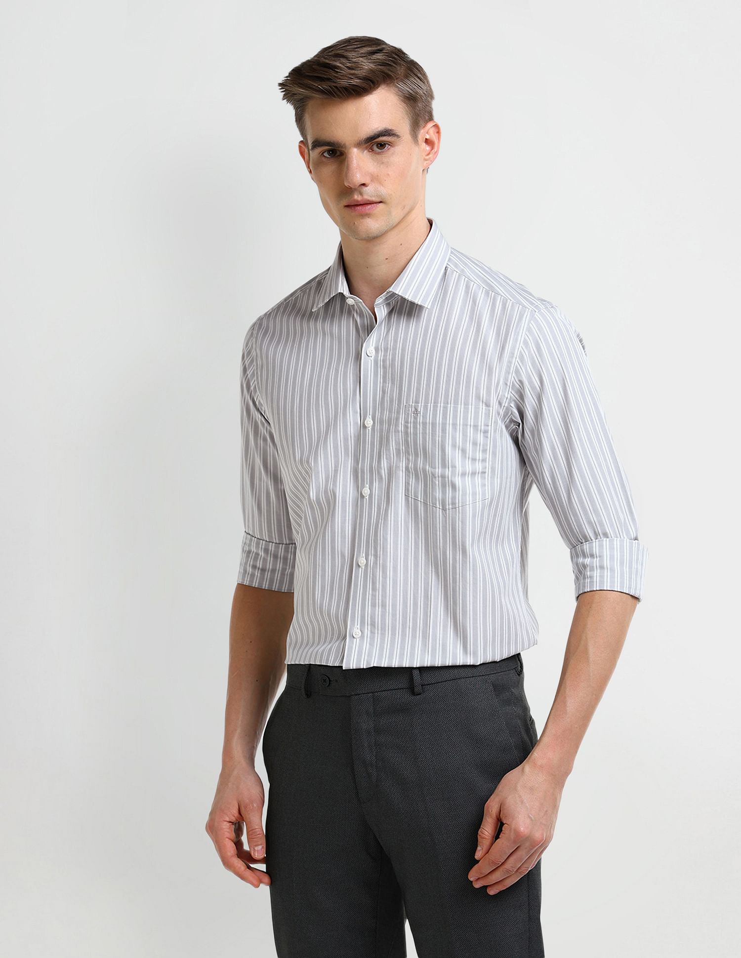 Arrow Manhattan Slim Fit Cotton Shirt