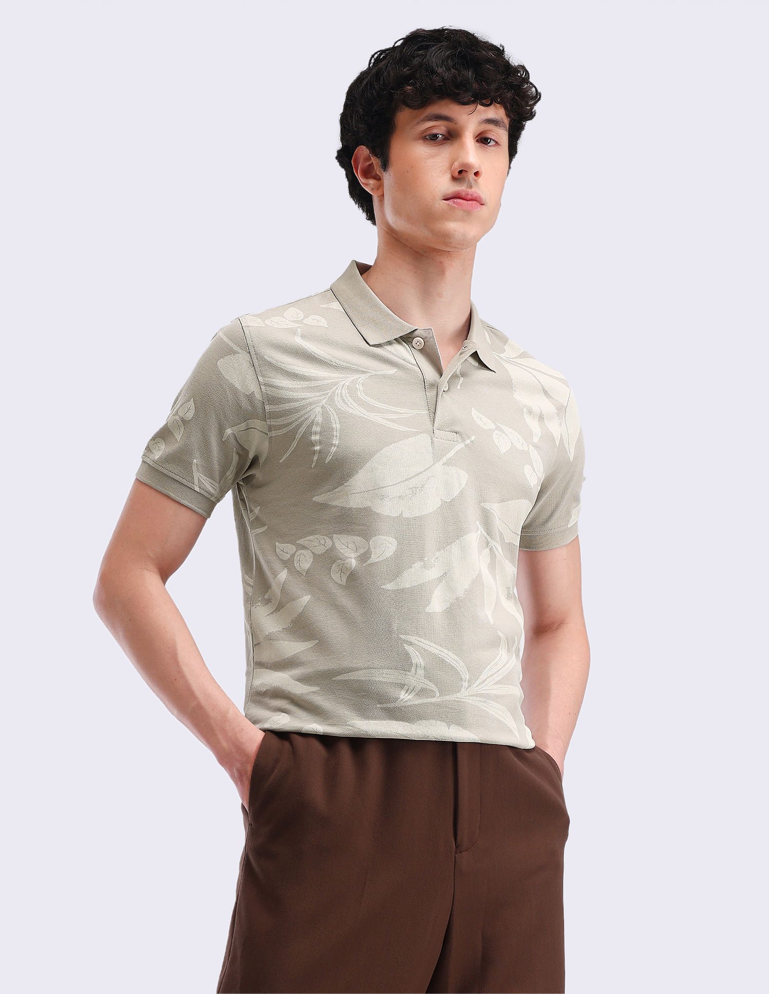 Flying Machine All-over Print Regular Polo Shirt