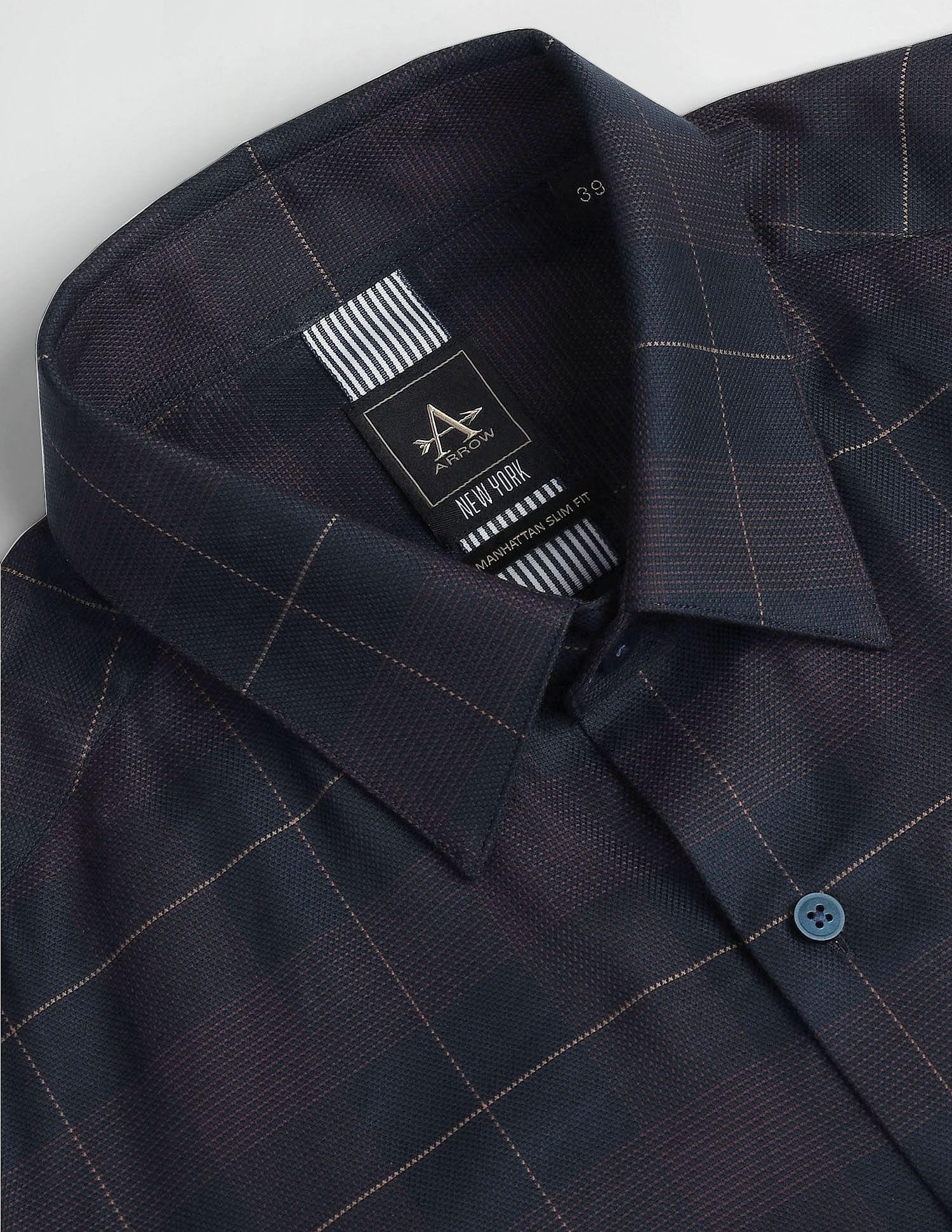 Arrow Newyork Manhattan Slim Fit Tartan Check Shirt