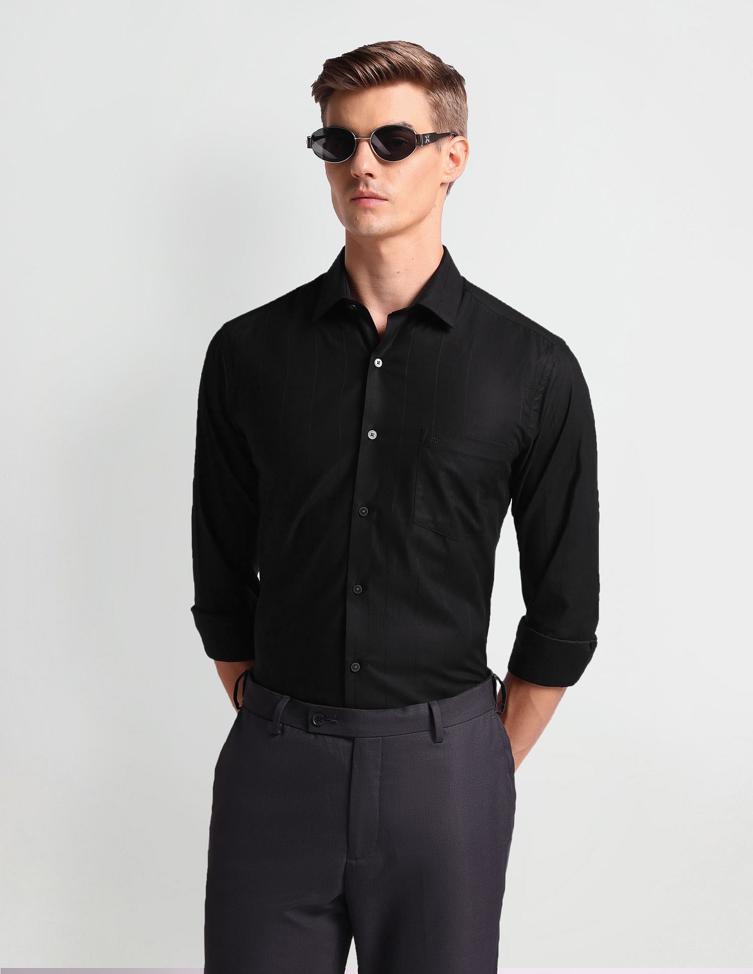 Arrow Vertical Stripe Corduroy Shirt