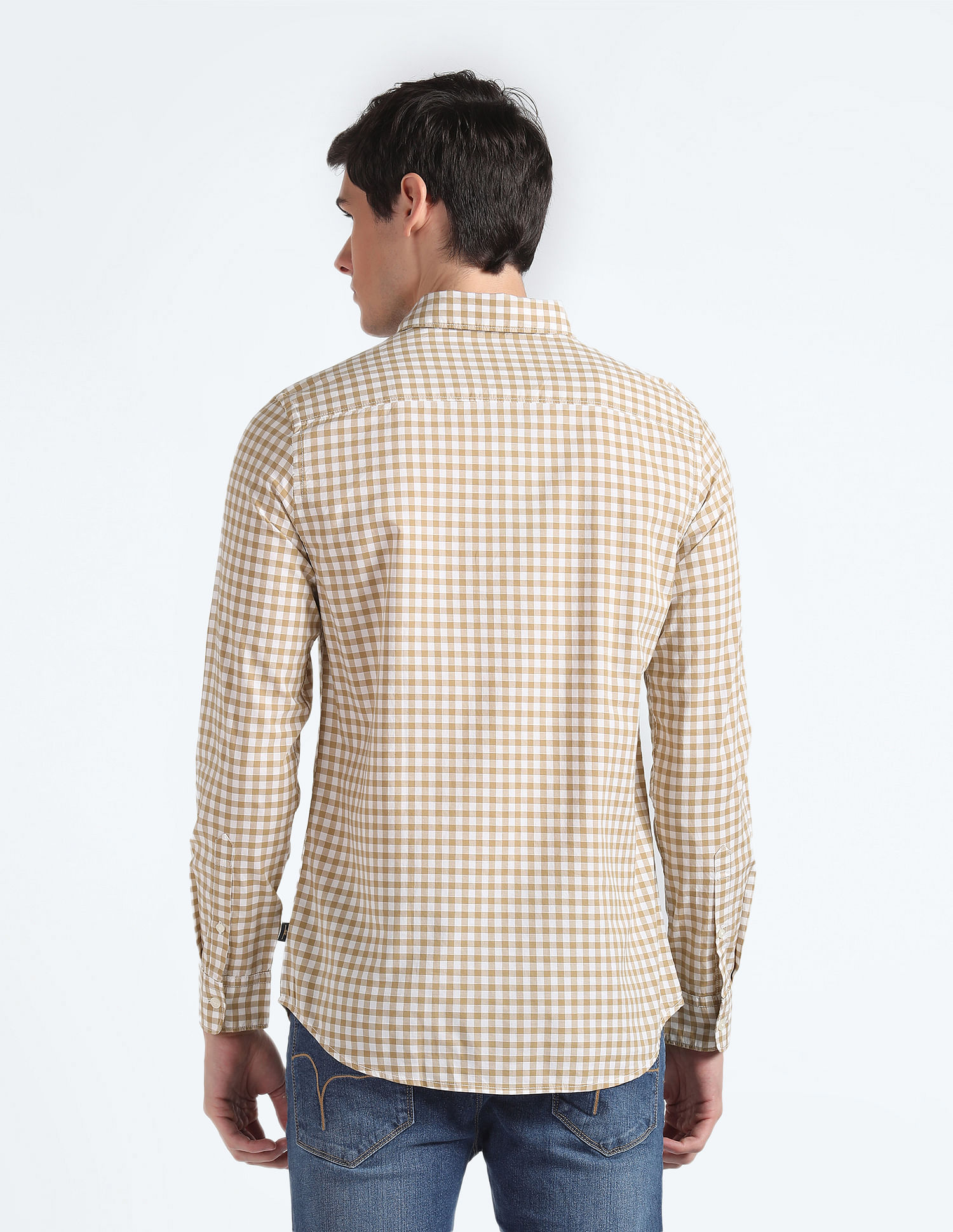 Flying Machine Spread Collar Slim Fit Shirt