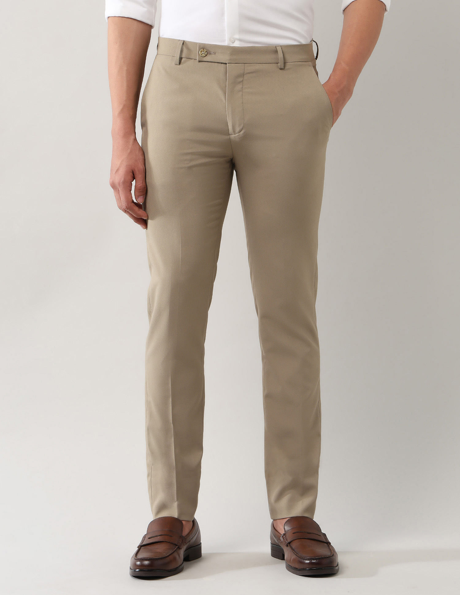 Arrow Slim Fit Polyester Trousers