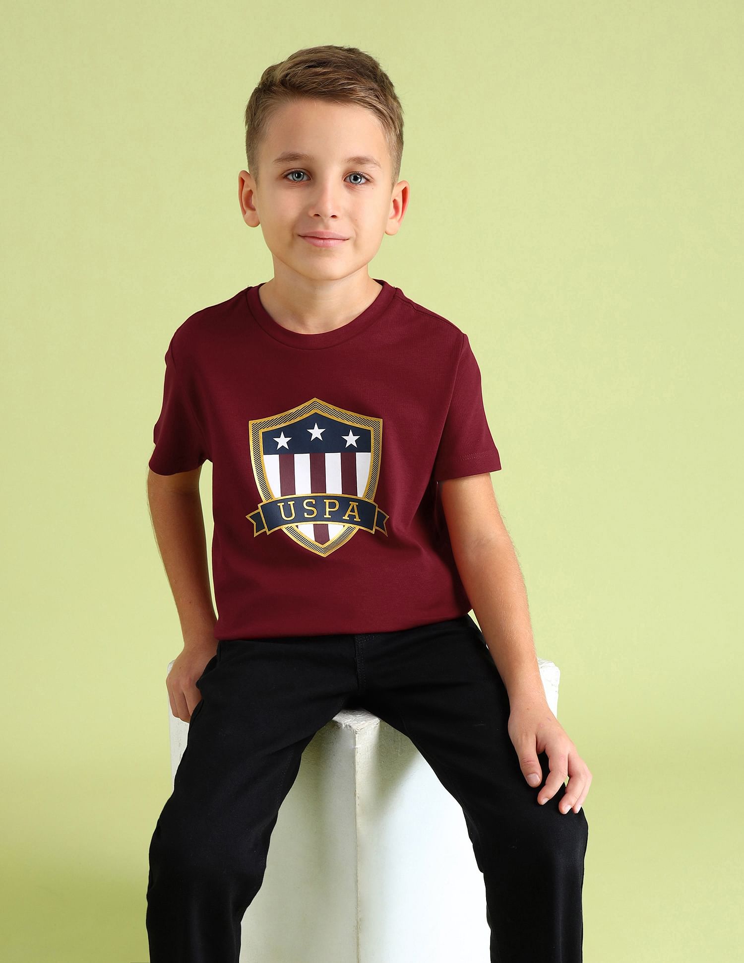 U.S. Polo Assn. Kids Boys Brand Printed T-Shirt