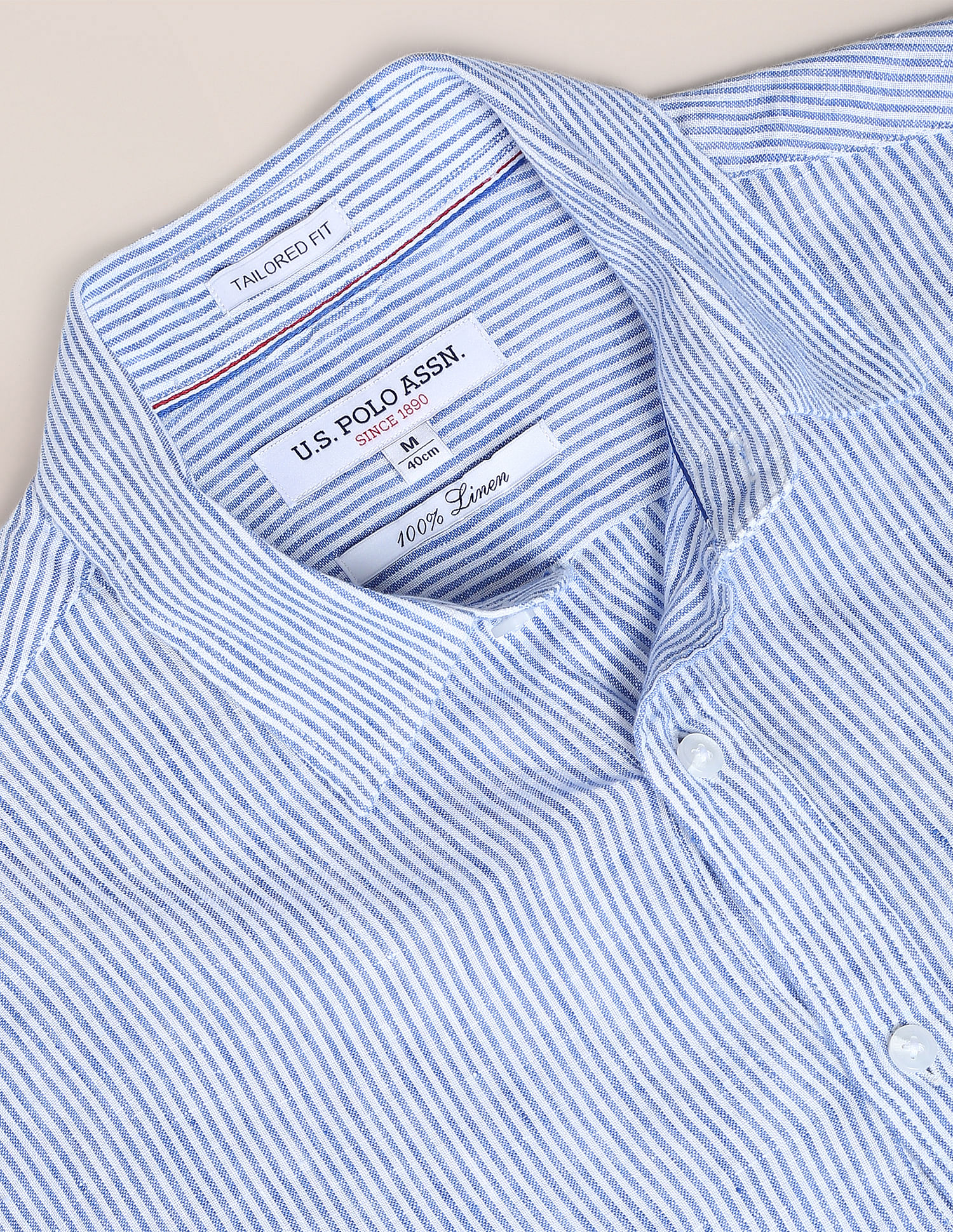 Buy U.S. Polo Assn. Iconic Yarn Dyed Linen Shirt 