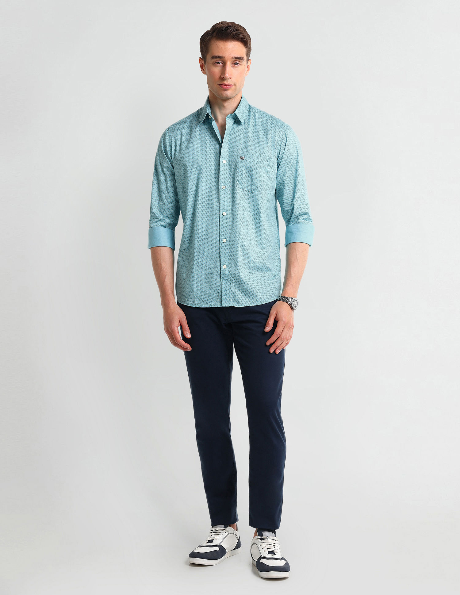 Arrow Sport Manhattan Slim Fit Cotton Shirt