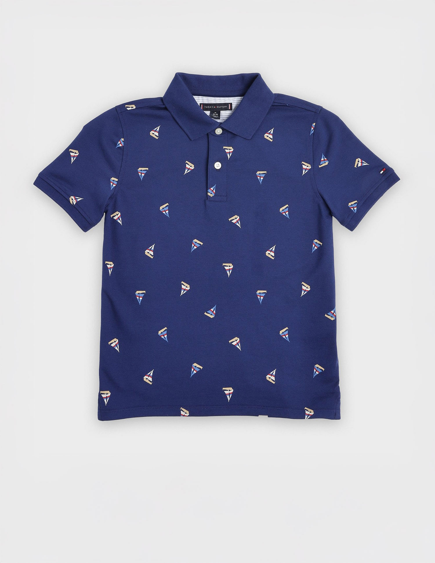 Tommy Hilfiger Kids Boys Printed Regular Fit Cotton Polo
