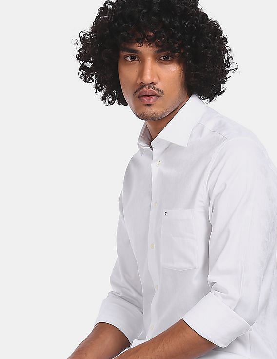 tommy hilfiger white formal shirt