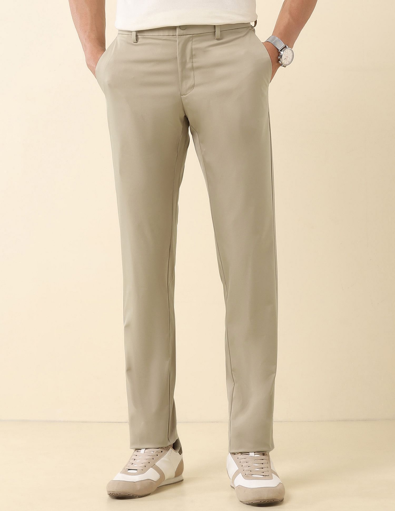 U.S. Polo Assn. Solid Denver Slim Fit Trousers