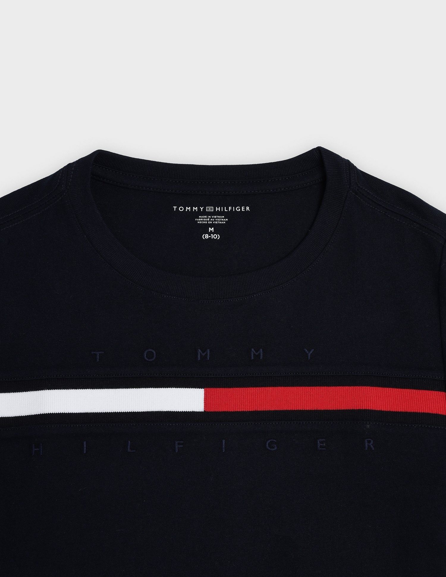 Tommy Hilfiger Kids Boys Embroidered Logo Regular Fit Cotton T-Shirt