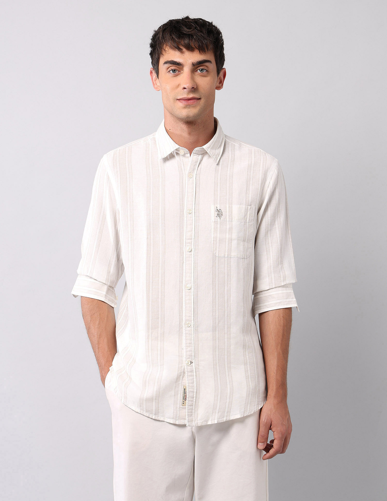 U.S. Polo Assn. Denim Co. Vertical Striped Regular Fit Shirt
