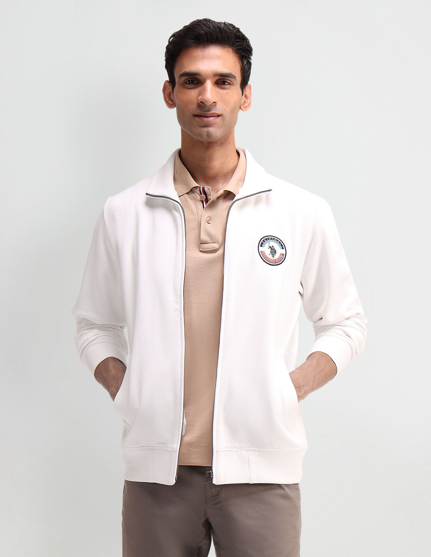 U.S. Polo Assn. Denim Co. Solid High Neck Sweatshirt