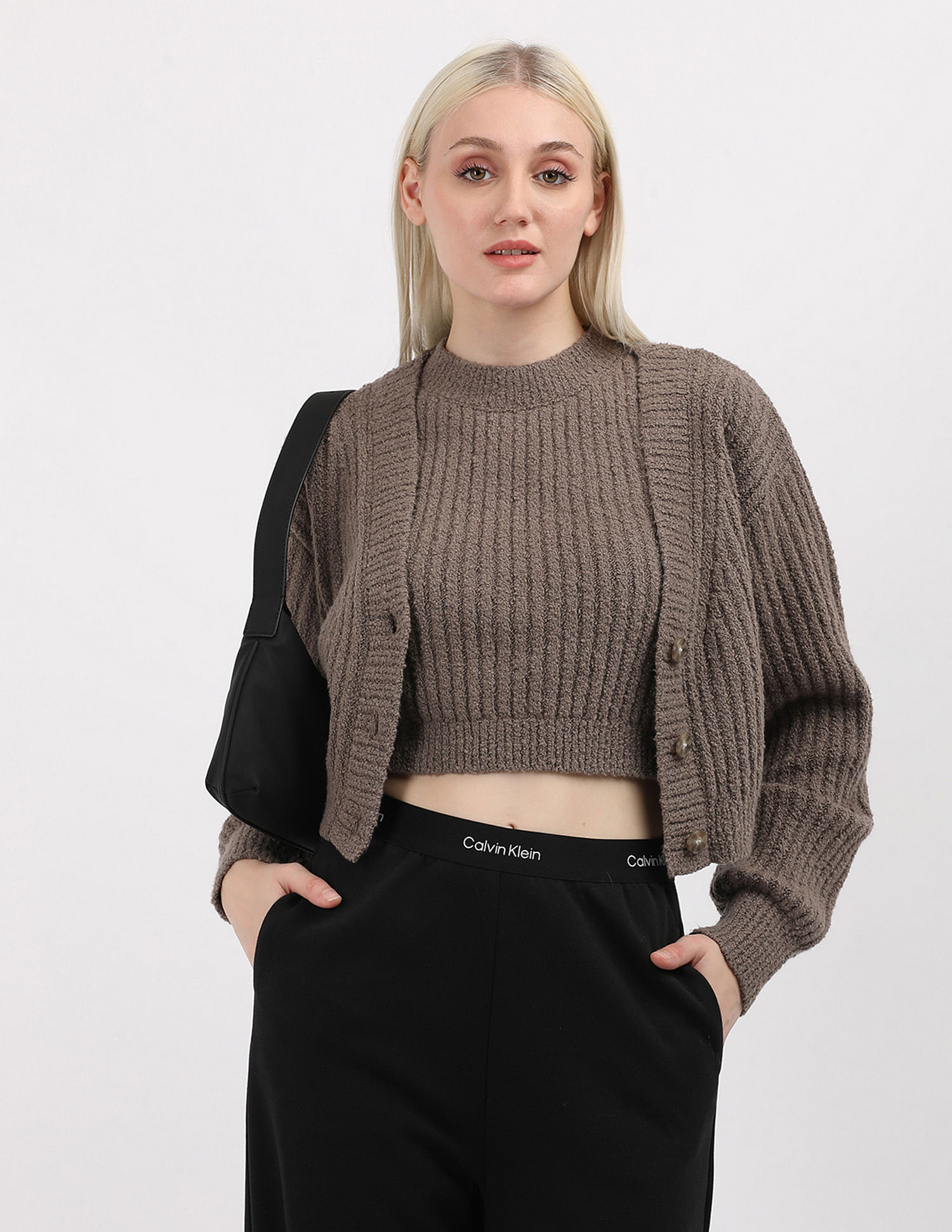 Calvin klein cropped sweater best sale