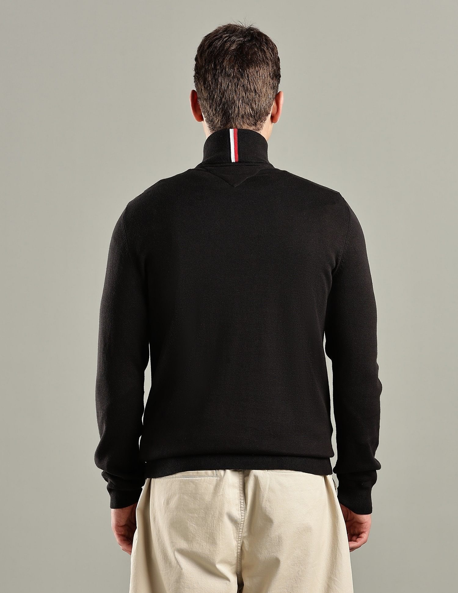Tommy Hilfiger Solid Regular-Fit Cotton Sweater