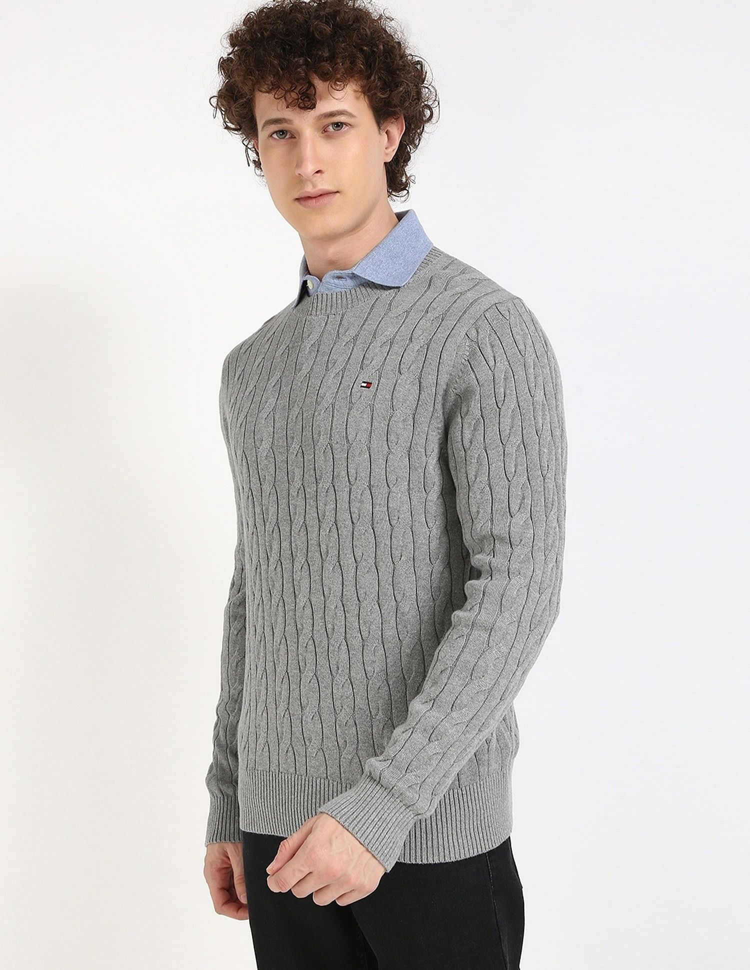 Tommy Hilfiger Cable-Knit Regular-Fit Cotton Sweater