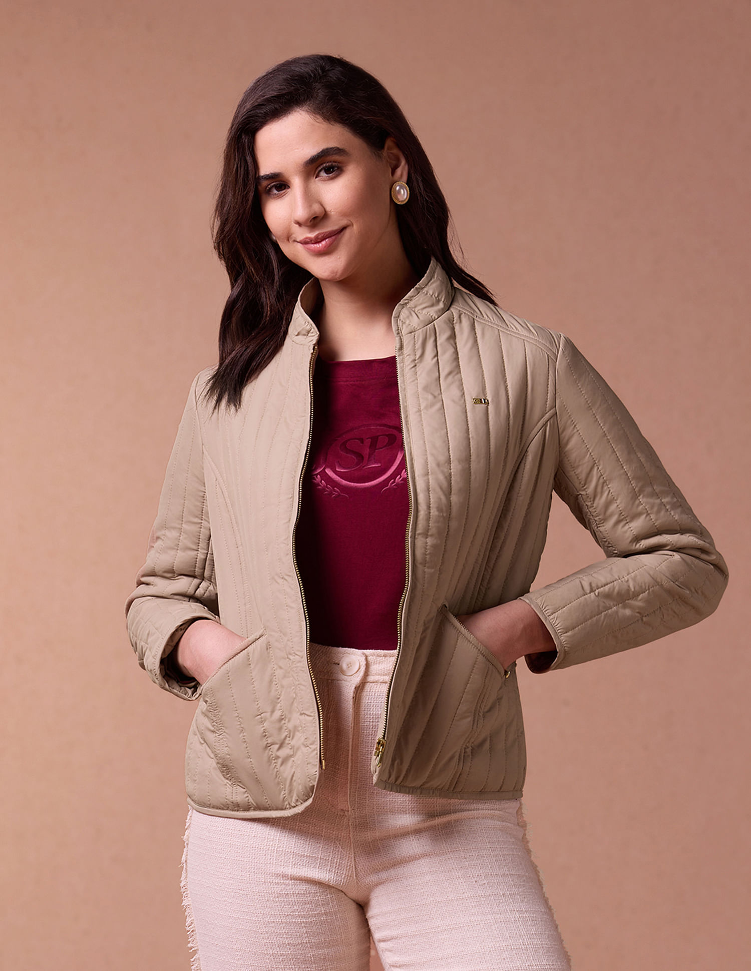 U.S. Polo Assn. Women Stand Collar Puffer Jacket
