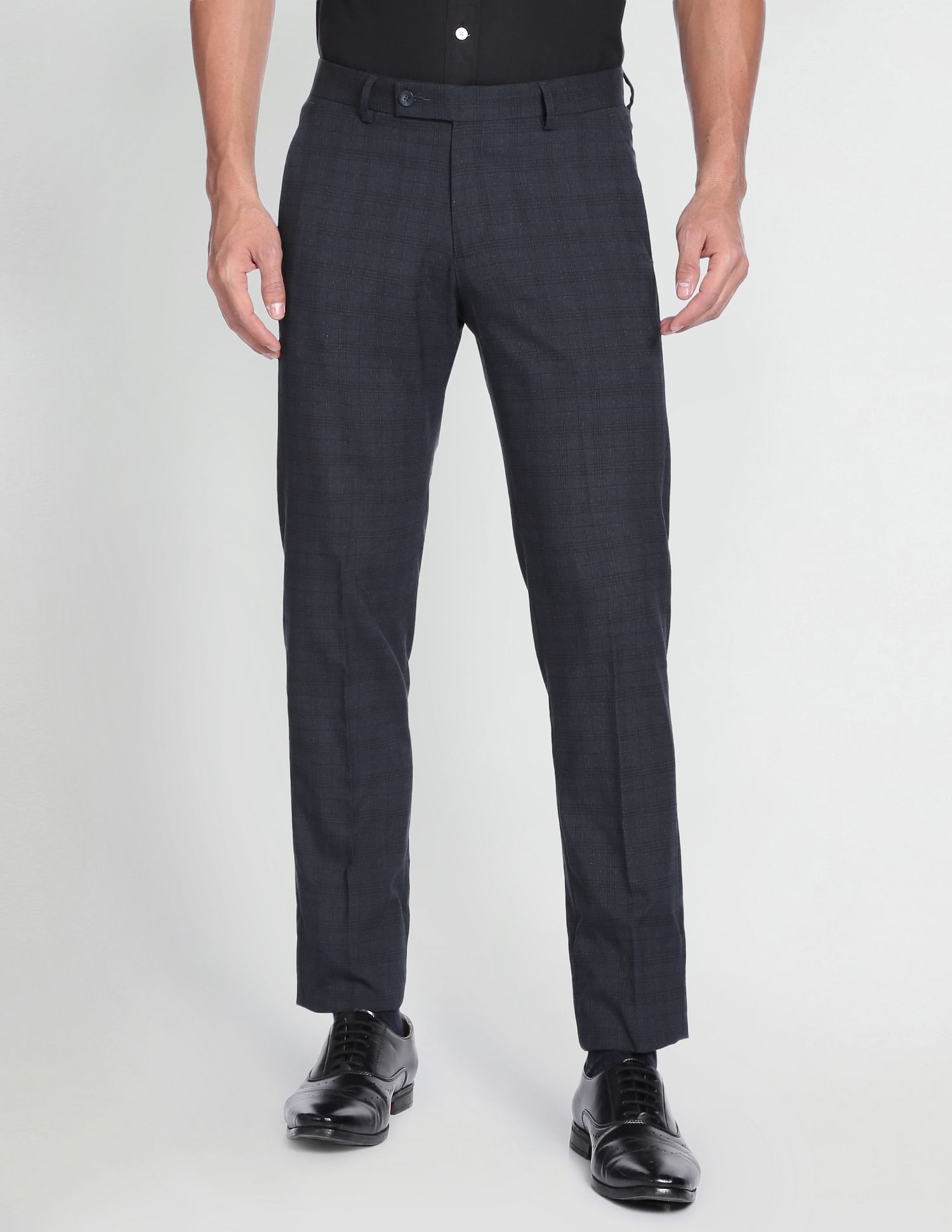 Arrow Tartan Check Dobby Formal Trousers