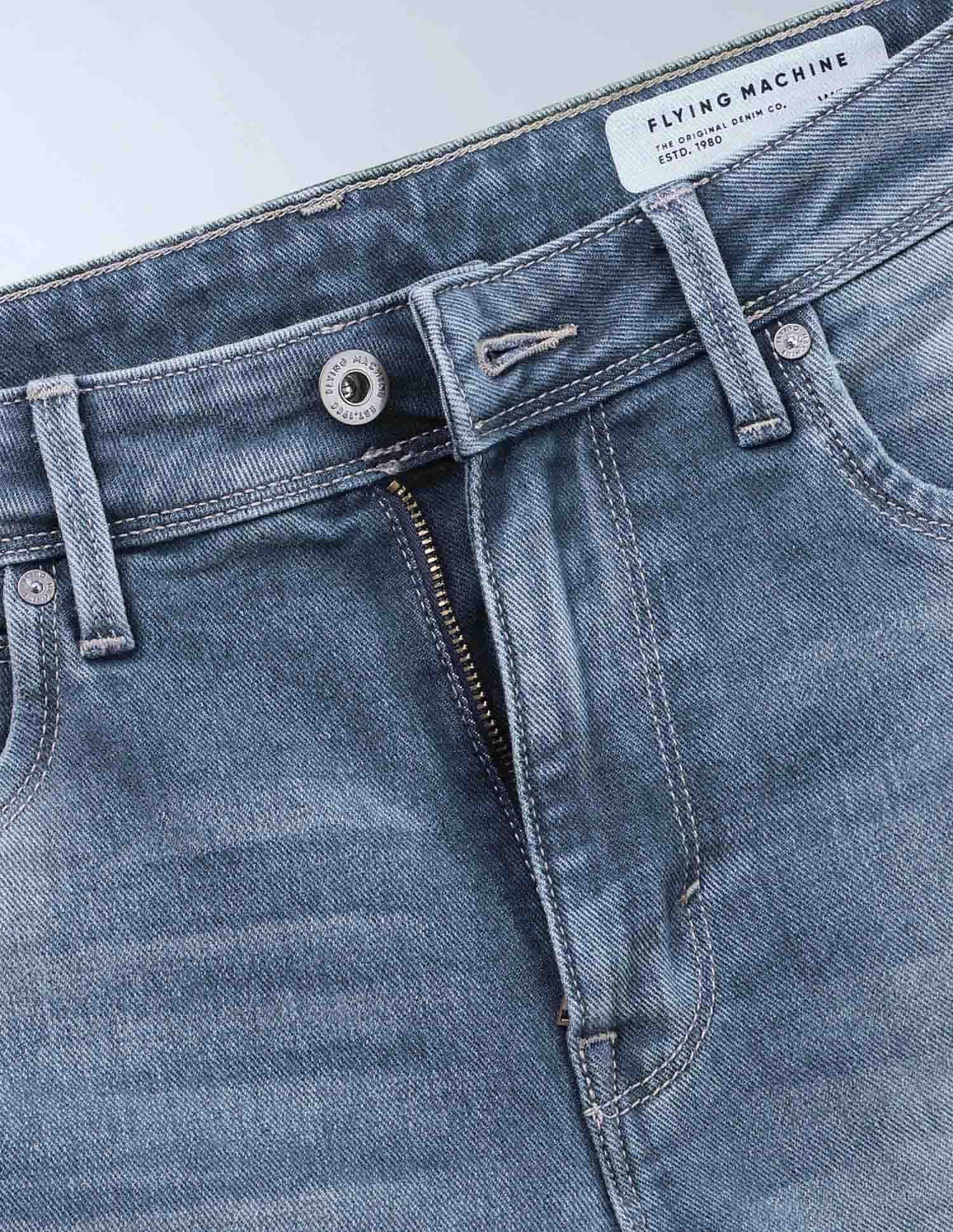 Flying Machine Mankle Relaxed Tapered Fit Style Denim Jeans