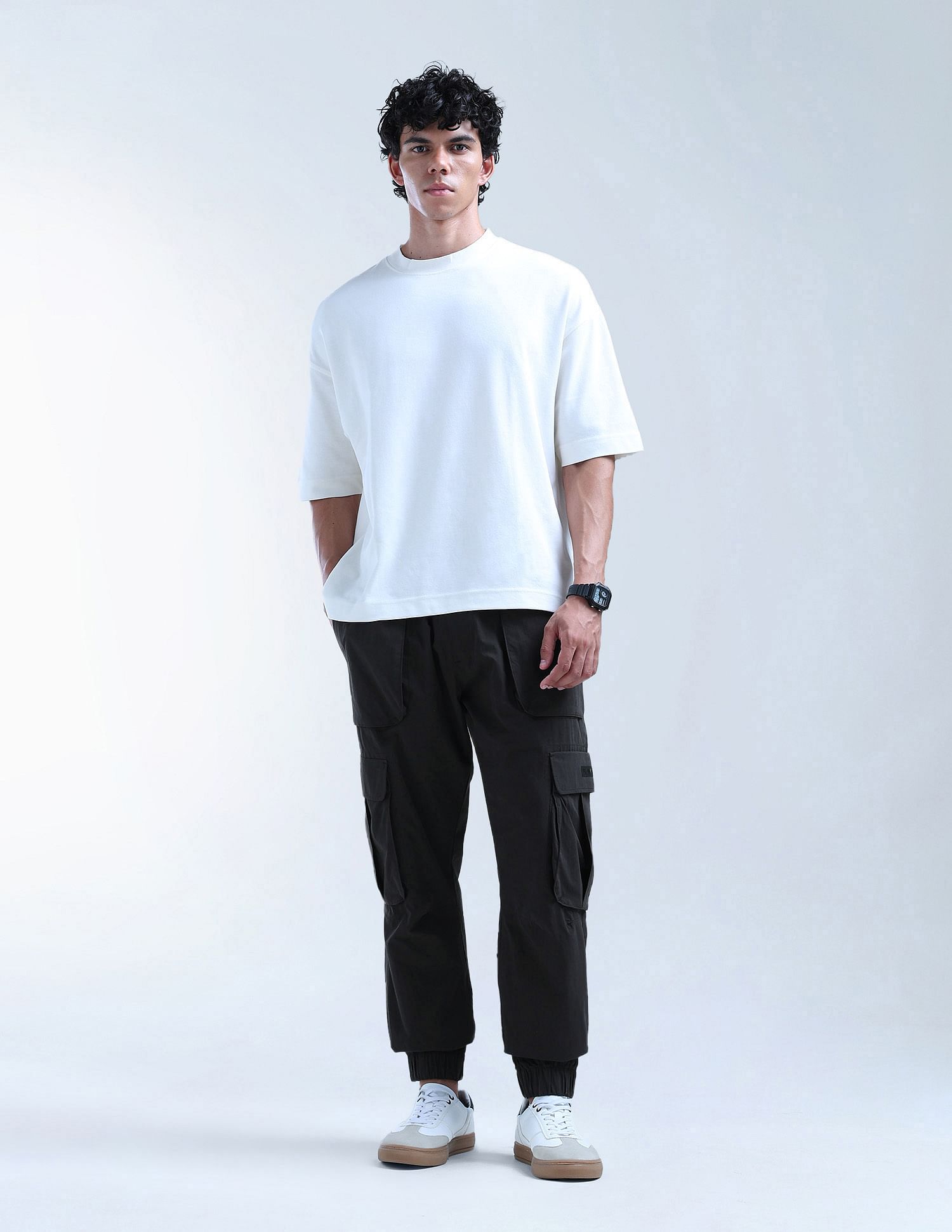 Flying Machine Mid Rise Relaxed Fit Trousers