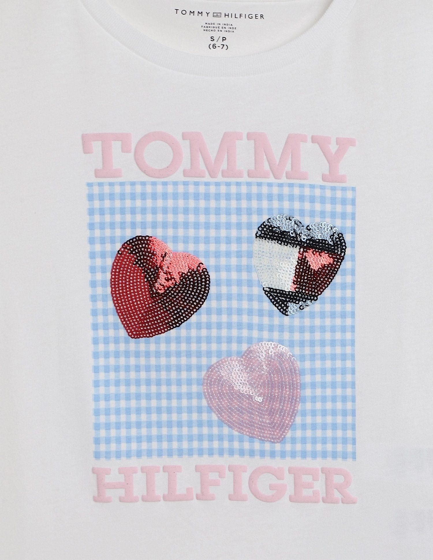 Tommy Hilfiger Girls White Graphic T-Shirt