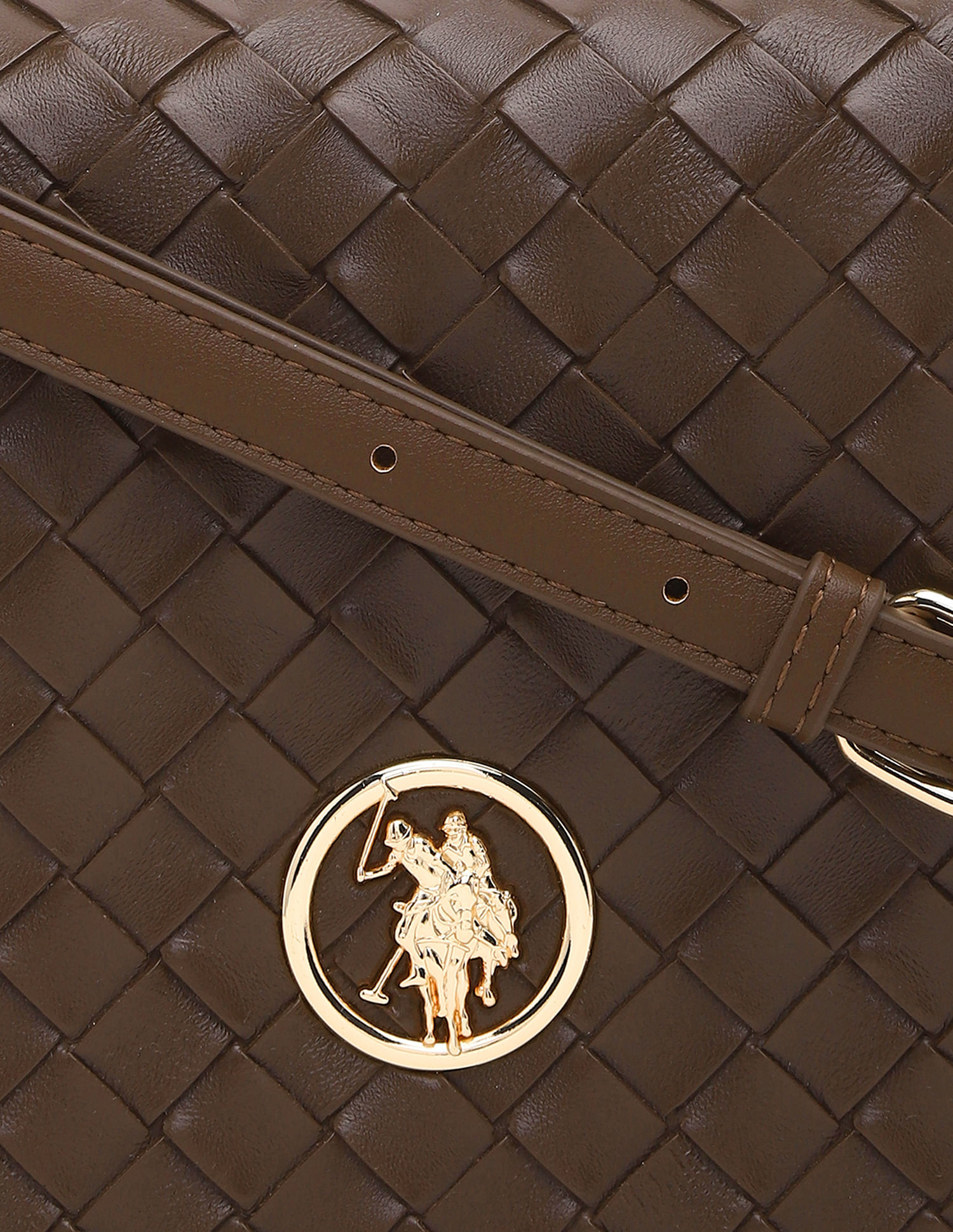 U.S. Polo Assn. Women Angie Patterned Weave Crossbody Bag