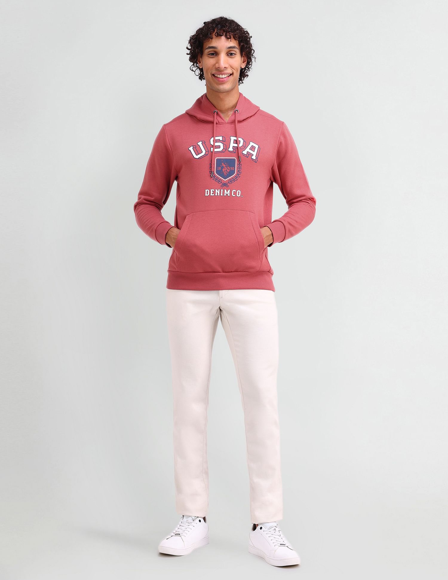 U.S. Polo Assn. Denim Co. Hooded Brand Printed Sweatshirt
